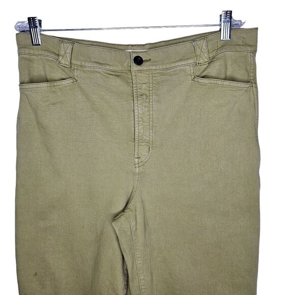 MADEWELL Women's Emmett Wide Leg Pants Green Size 32 High Rise Stretch - Picture 2 of 10